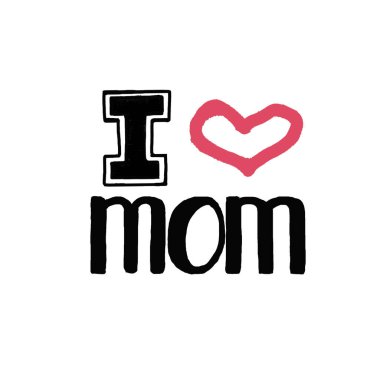 Anneni sev. Pembe arka planda Anneler Günü için el yazması harfler var. Fotoğraf kaplamaları, tebrik kartı ya da tişört baskısı, poster tasarımı için eğlenceli fırça mürekkebi yazımı