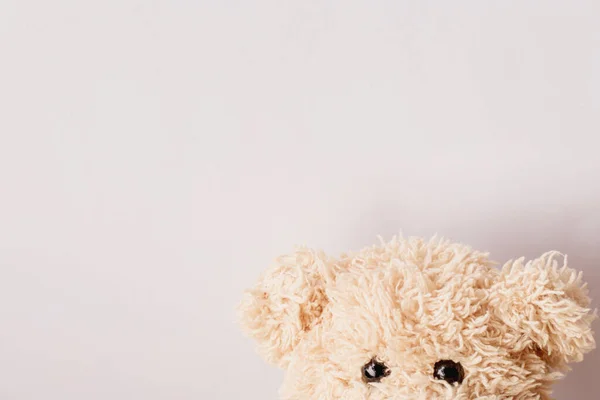 Part Face Teddy Bear Background Stock Picture