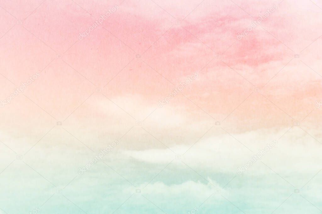 Soft cloudy is gradient pastel, Abstract sky background in sweet color.