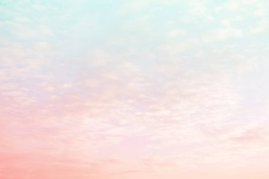 Yumuşak bulutlu gradyan pastel, soyut gökyüzü arkaplanı tatlı renkli.