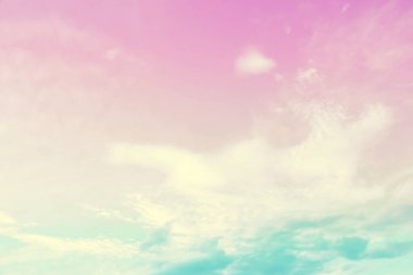 Yumuşak bulutlu gradyan pastel, soyut gökyüzü arkaplanı tatlı renkli.