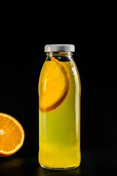 Summer refreshing drink without alcohol. Cold orange drink. Summer cold drinks.