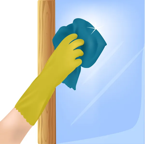 Cleaning. Glove. Rubber glove. Mitten. Household appliances. Household gloves.working. — Stock Vector