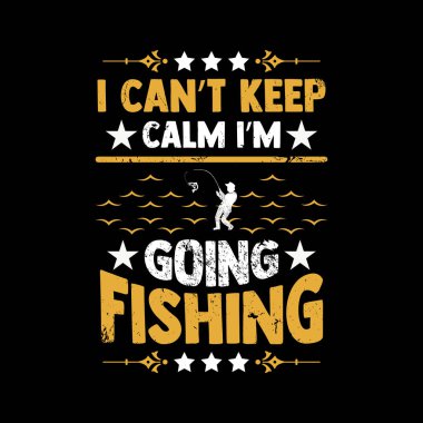 Tişört tasarımında tipografik balık avı alıntıları 