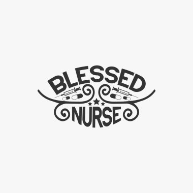 Hemşire tipografik alıntılar tasarım vektörü.