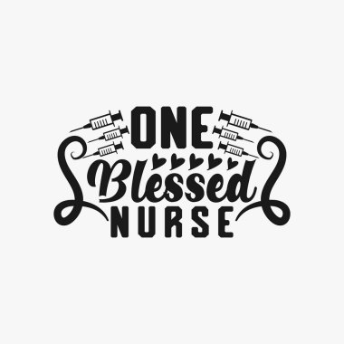 Hemşire tipografik alıntıları vektör t-shirt 'ü