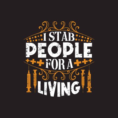 Hemşire tipografik alıntılar tasarım vektörü.