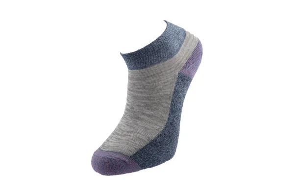 Mnohobarevné Ponožky Bílém Pozadí Pohled Shora Mnoho Různých Ponožek Pro — Stock fotografie