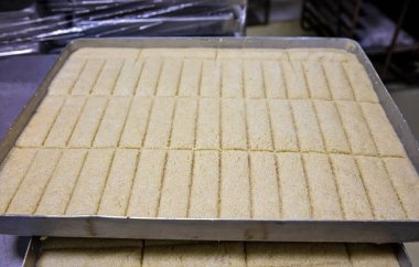 Türk Tatlısı Sambali veya Şam Tatlısı (Sam Tatlisi). Şam 'ın tatlı Bali' si tepside.