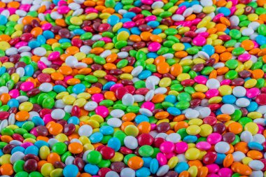 Tatlı Bonbon Şekeri. Renkli şekerleme tatlı bonbonlar arka plan.