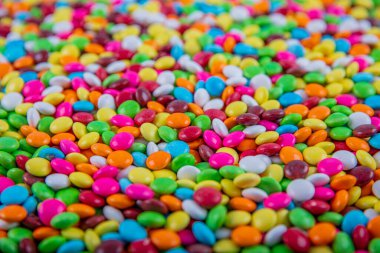 Tatlı Bonbon Şekeri. Renkli şekerleme tatlı bonbonlar arka plan.