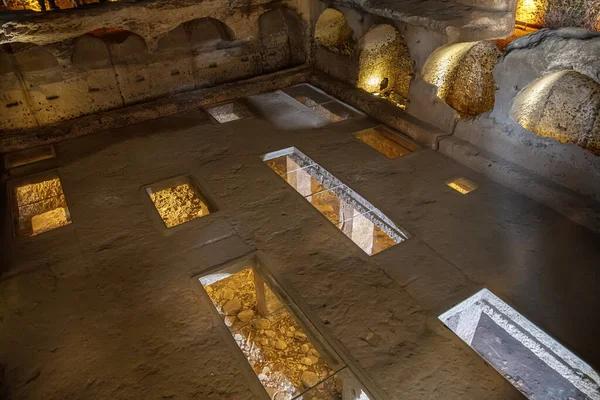 Cree Que Los Huesos Cementerio Galería Pisos Antigua Ciudad Dara — Foto de Stock