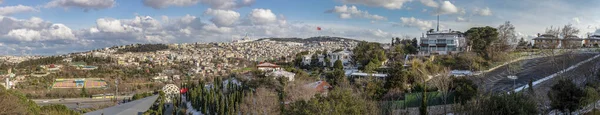 Panoramic View July Martyrs Memorial Camlica Hill Camlica Mosque Snowy — Stock Photo, Image