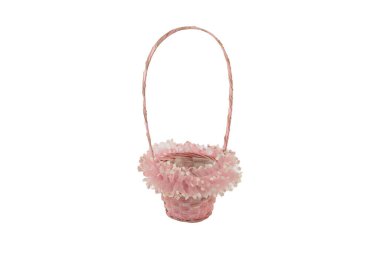 Hasır saman yığını, ev depolama için izole edilmiş beyaz arka planda farklı boyutlarda ve desenlerde daha az el yapımı sepetler. Farklı boyutlarda hasır sepetler. El yapımı.