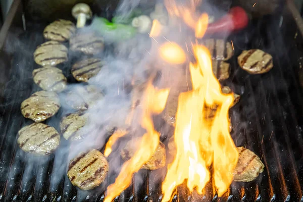 Turkse Food Kofte Kofta Cheddar Gehaktballen Kebab Gegrilde Pasteitjes Houtskool — Stockfoto