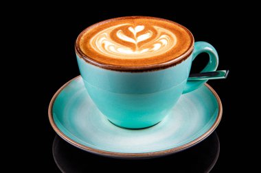 Kahve fincanı çeşitleri üst görünüm koleksiyonu, kahve fincanlarının çeşitli kahve fincanları üst görünüm koleksiyonu siyah arka planda izole..