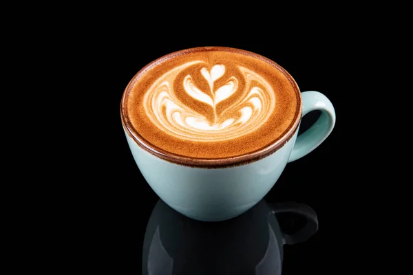 Kaffeetassen Sortiment Draufsicht Kollektion Sortiment Kaffeetassen Mit Coffee Art Draufsicht — Stockfoto