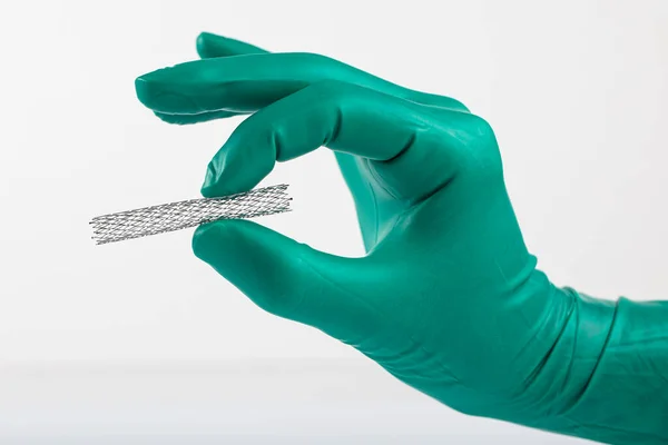 Stent Catheter Implantation Blood Vessels Empty Filled Balloon Metal Stent — 스톡 사진