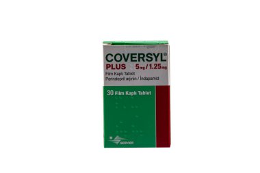 Turkey,Istanbul - August 15 2022: A box of Coversyl 5mg, using for reducing blood pressure (hypertension)