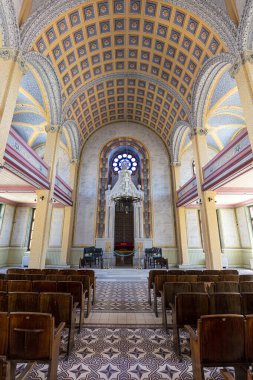 Edirne, Turkey - July 3, 2022: Great Synagogue in Edrine city, Turkey. The synagogue is one of touristic landmarks in Edirne.