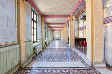 Edirne, Turkey - July 3, 2022: Great Synagogue in Edrine city, Turkey. The synagogue is one of touristic landmarks in Edirne.