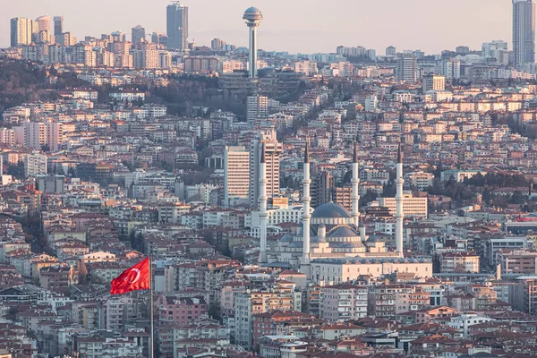 Ankara Turkiet April 2022 Scen Från Turkiets Huvudstad Med Kocatepe — Stockfoto