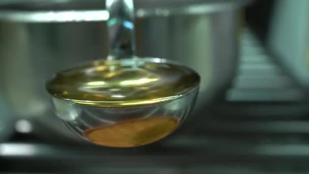 Sirup Auf Baklava Gießen Süßer Sirup Auf Türkischem Baklava Mit — Stockvideo