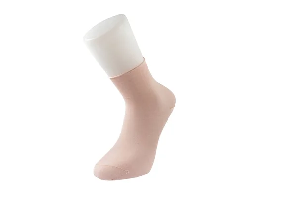 Boční Pohled Plastové Nohy Nosí Nové Krásné Měkké Přírodní Bavlněné — Stock fotografie