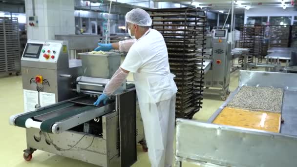Turkije Istanbul Voedselfabriek Van Productie Van Turkse Snoep — Stockvideo