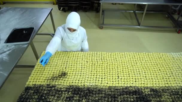 Turcja Stambuł Fabryka Żywności Produkująca Słodycze Tureckie — Wideo stockowe