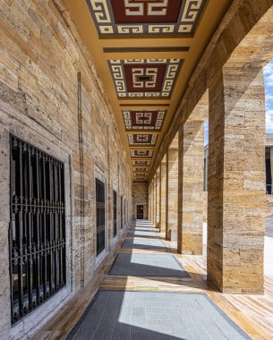 Anitkabir, Ankara, Türkiye - 14 Nisan 2022; Anitkabir Mustafa Kemal Atatürk 'ün mozolesidir. Ankara, Türkiye.
