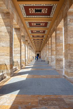 Anitkabir, Ankara, Türkiye - 14 Nisan 2022; Anitkabir Mustafa Kemal Atatürk 'ün mozolesidir. Ankara, Türkiye.