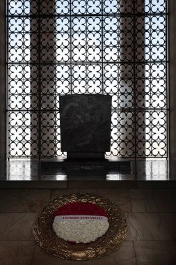 Anitkabir, Ankara, Türkiye - 14 Nisan 2022; Anitkabir Mustafa Kemal Atatürk 'ün mozolesidir. Ankara, Türkiye.