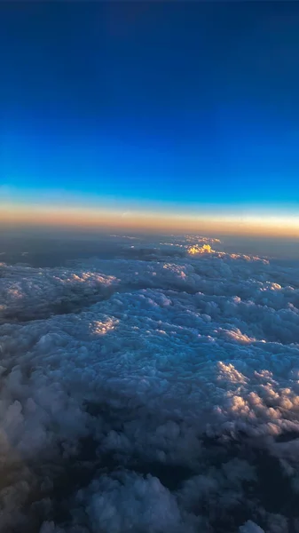 Aerial Photo Beautiful Sky Clouds — Photo