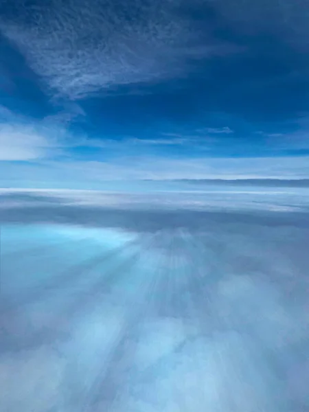 Aerial Photo Beautiful Sky Clouds — Fotografia de Stock