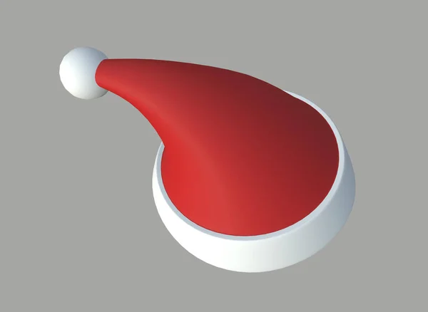 サンタ クラスのクリスマスの帽子の背景3Dレンダリング — ストック写真