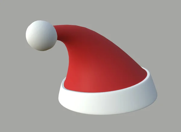 Santa Claus Sombrero Navidad Fondo Renderizado —  Fotos de Stock