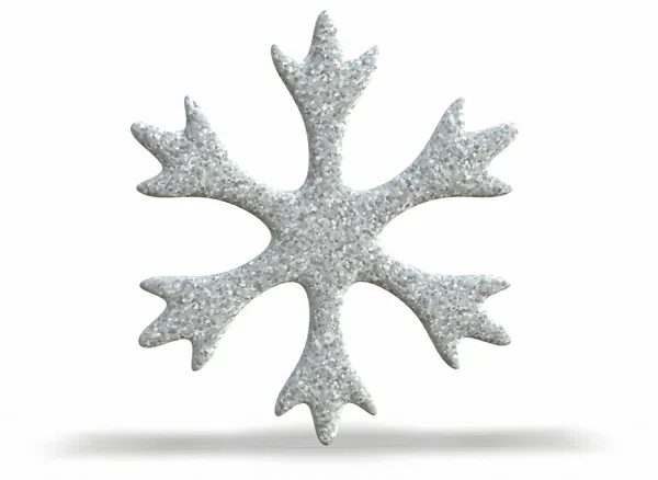 Warna Snowflake di latar belakang putih 3d-rendering Stok Gambar