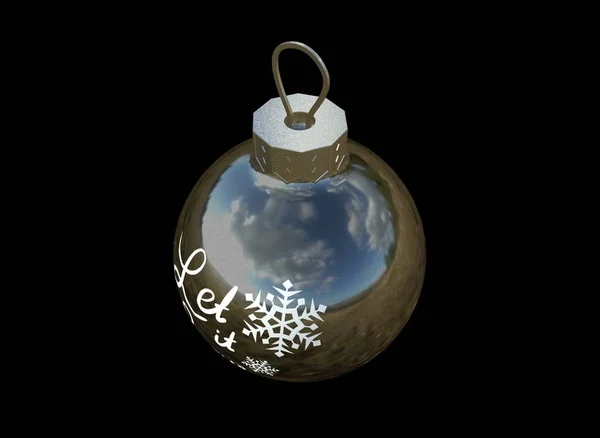 Boldog karácsonyt és boldog új évet játék dekoráció 3D-renderelés — Stock Fotó