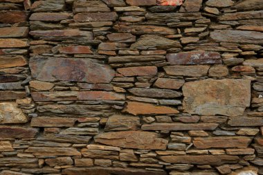 Duvar dokusuyla duvar dokusu, duvar manzarası ve doğal taş düzenlemesi.