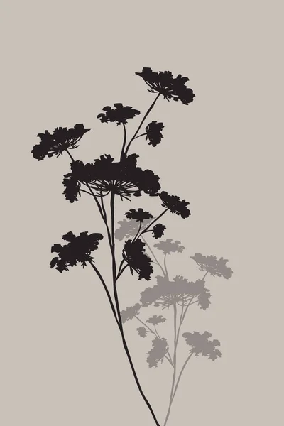 Minimalistische Muurkunst Botanisch Patroon Voor Ingelijste Wandprints Canvas Prints Posters — Stockfoto