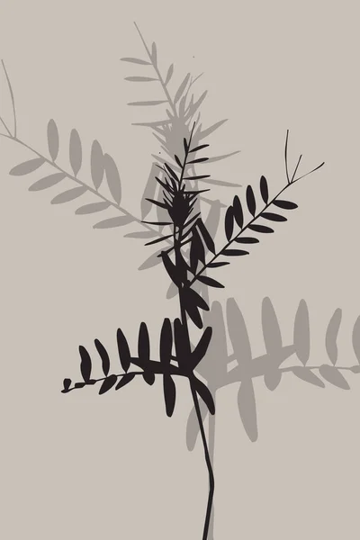Minimalistische Wandkunst Botanisches Muster Für Gerahmte Wanddrucke Leinwanddrucke Poster Wohnaccessoires — Stockfoto