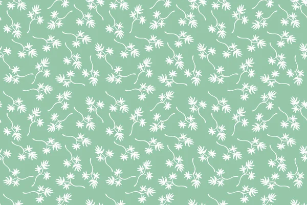 Seamless Botanical Background Pattern Paper Cover Fabric Interior Design Material — Stock Vector