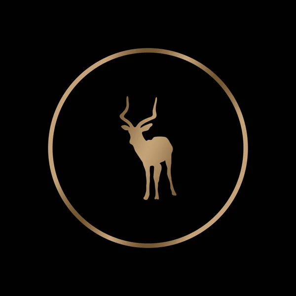 Logo Société Dorée Sur Fond Noir Elément Décoratif Pour Cartes — Photo