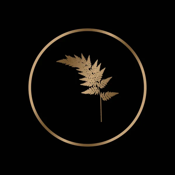 Logotipo Empresa Dourada Fundo Preto Elemento Decorativo Para Cartões Visita — Fotografia de Stock