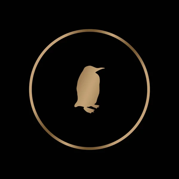 Золотий Логотип Компанії Чорному Тлі Декоративний Елемент Візиток Обкладинок — стокове фото
