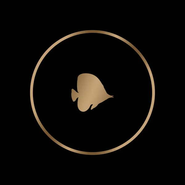 Logo Société Dorée Sur Fond Noir Elément Décoratif Pour Cartes — Photo