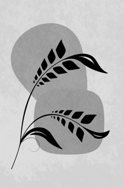 Печатная Ботаническая Иллюстрация Сельский Стиль Домашний Декор Украшение Стен Изображение — стоковое фото