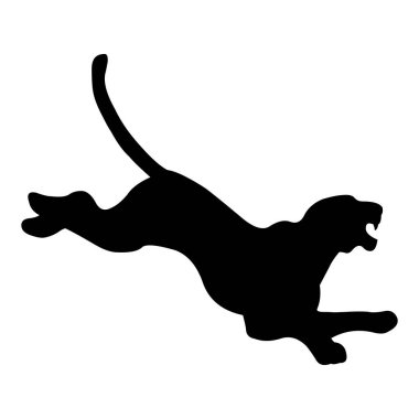 Botanik vektörü. Beyaz arka planda siyah simge. Jaguar 