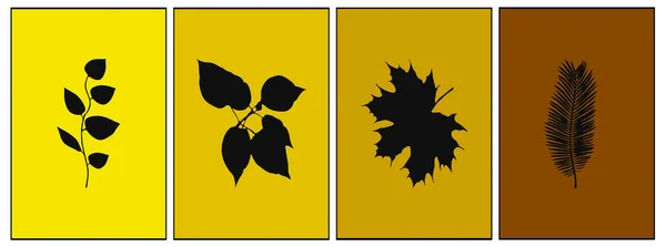Колекція Ботанічних Плакатів Сучасні Художні Листівки Мінімалістичний Дизайн Друку Обкладинки — стоковий вектор